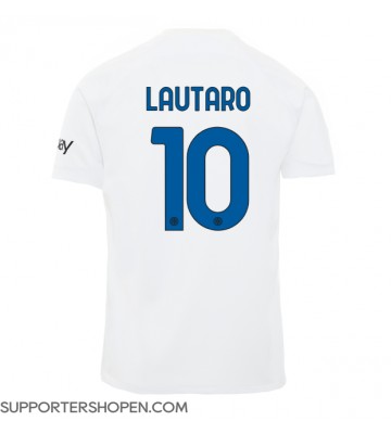 Inter Milan Lautaro Martinez #10 Borta Matchtröja 2023-24 Kortärmad
